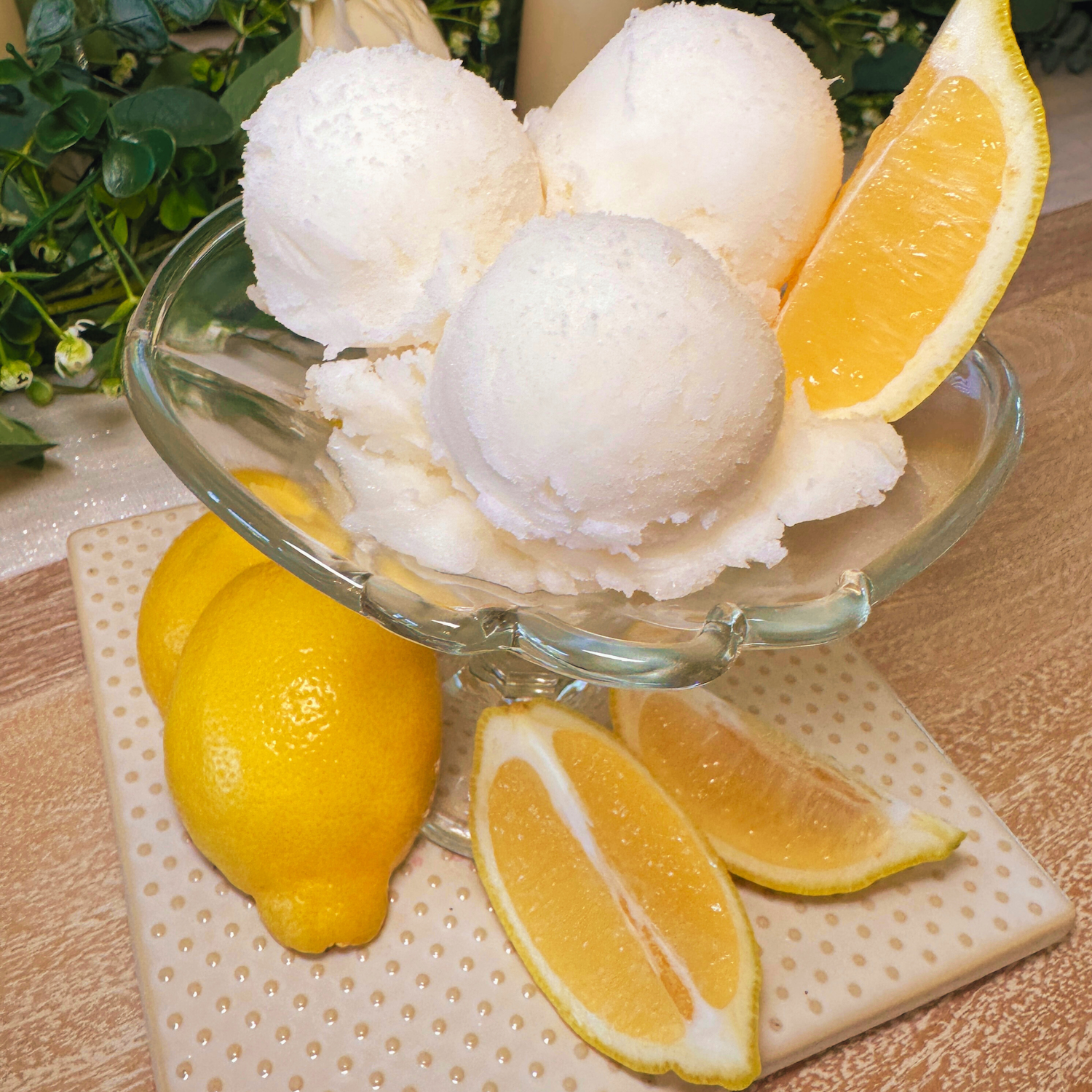 Gluten Free Fresh Lemon Sorbet - Paradise Valley Sweets