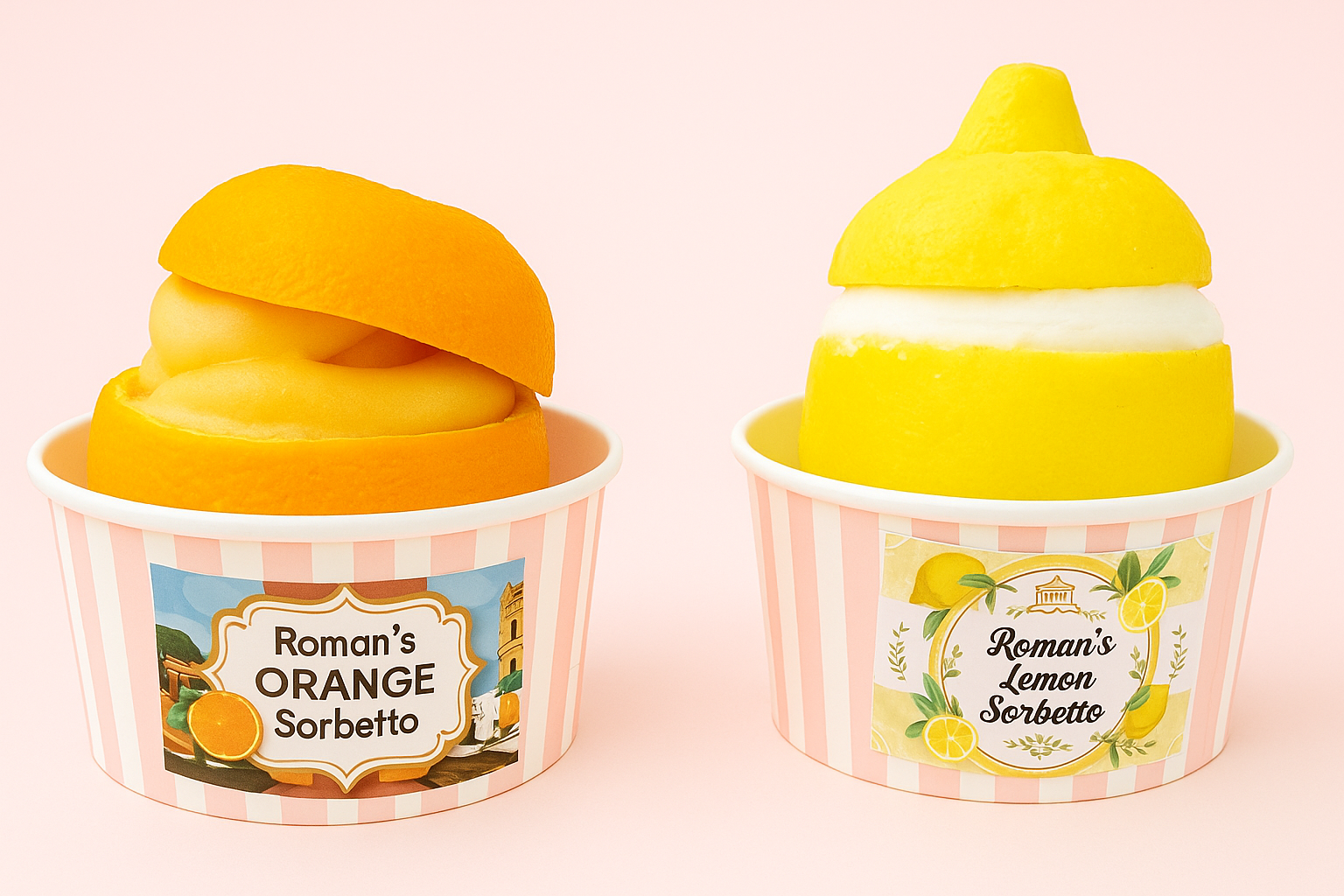 Paradise Valley Sweets Lemon & Orange Sorbet Delights