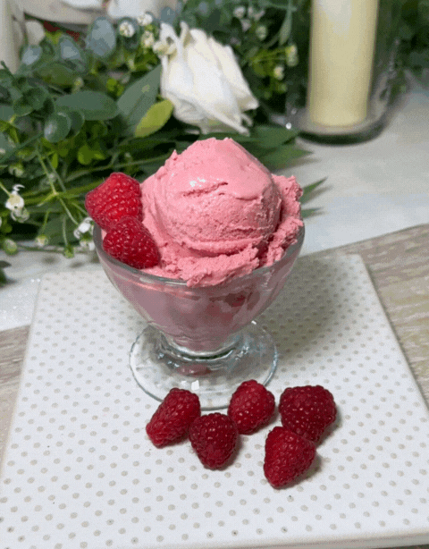 Raspberry Gelato Scoop - Paradise Valley Sweets